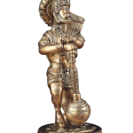 Pure Brass Bahubali Hanuman Statue | 14" x 7" x 6" (35.6 x 17.8 x 15.2 cm) | 6.58 kg Mighty Divine Form | Premium Sacred Art | Temple Grade